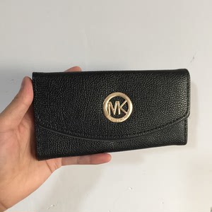 michael kors 男女通用 荔枝纹 两折长款钱夹 m