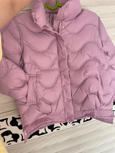 2021新款丽迪莎羽绒服m码,香芋紫色,实物颜色更亮一些,超