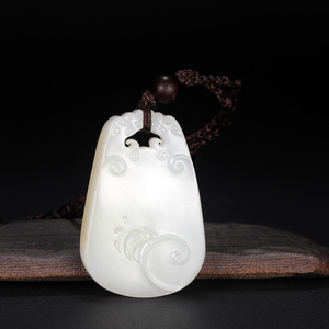 中国玉雕大师杨曦作品新疆和田籽料白玉子辰佩挂件琬琰苕华出品