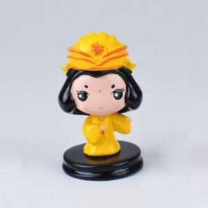 西安旅游纪念品华清宫旅游纪念品朕略萌皇帝贵妃树脂小公仔摆件