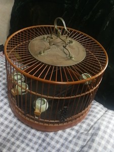 刘乐民全合小鸟笼(顶子上有刘的印章)老太太盖板,天津小王钩子