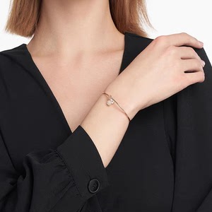 armani阿玛尼官方经典不锈钢玫瑰金色女士手镯饰品女egs