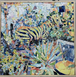 陶瓷镶嵌壁画 —《斑马》马赛克