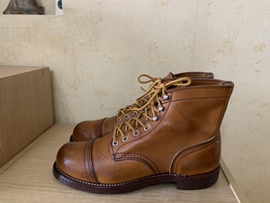 少有的日落黄红翼木屑底redwing8112,7.5d自带皮
