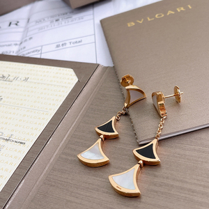 【99新】宝格丽/bvlgari 女士 divasdream黑白扇子耳环 公价3w4