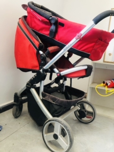 妈妈咪呀 momiko 高配童车,带婴儿提篮,提篮比较新,车