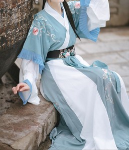 可刀,花神记灵语的齐腰汉服,晋制交领襦群,12破裙6米,s码