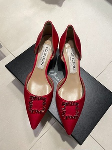 婚鞋小ck女鞋 购于专柜 五百➕红色35码 几乎全新（婚礼当