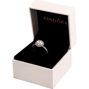 pandora潘多拉925银鸽子蛋锆石戒指女钻戒196250