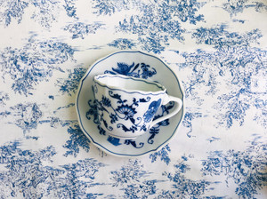 日本blue danube蓝色多瑙河 蓝洋葱 中古 咖啡杯红