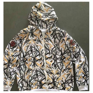 clot联名白金荆棘闪粉印花国潮中国风陈冠希外套潮拉链连帽衫