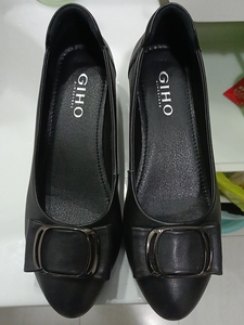 杰豪giho,女鞋,皮鞋,37码,纯牛皮,全新一次未穿,鞋盒