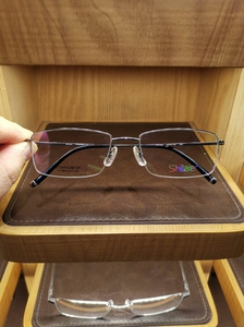 半框近视拉丝眼镜诗莱尔眼镜纯钛防蓝光