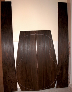 巴西玫瑰木吉他背侧材料,径切直纹巴玫老料,巧克力色,保真