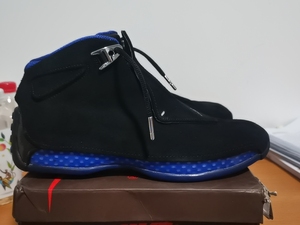 aj18 乔18 air jordan 18 黑蓝 尺码41