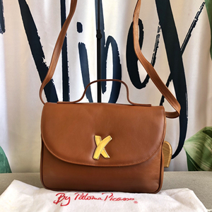 paloma picasso 毕加索中古牛皮包