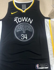 nba勇士34号利文斯顿经典黑色黑橡树城市版球衣,全新带吊牌