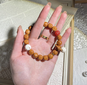 猴头六方手串,搭配猛犸多妹77猛犸陨石77南红南瓜珠 私聊询价