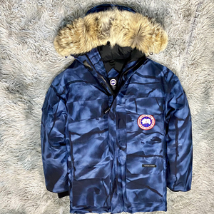 expedition 加拿大鹅蓝迷彩色男款l码远征羽绒服
