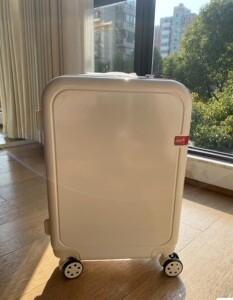 招行礼品直邮nici白色20寸拉杆箱旅行箱行李箱静音万向轮密