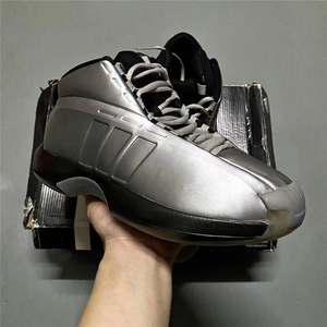 阿迪达斯carzy1黑银42码kobe科比面包鞋c75736