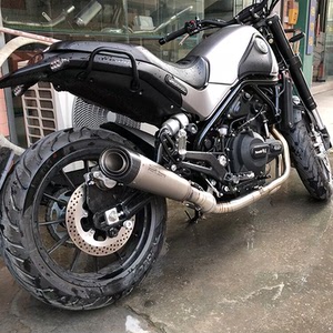 幼狮500 钛合金全段排气 sc碳纤维排气 消音器 排气管烟