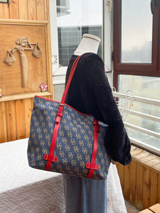 dooney bourke db美国鸭子包中古包 红牛仔托特