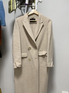 迪赛尼斯西装领合体显瘦双面尼大衣，155/80s码 成色如图