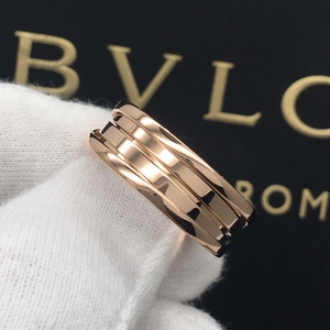 宝格丽玫瑰金三环弹簧戒指62号宝格丽男戒