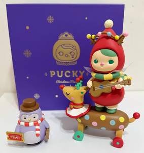 000人付款淘宝泡泡玛特pucky毕奇精灵圣诞巡游系列手办盲盒公仔娃娃