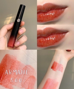 阿玛尼黑管唇釉500绝美烂番茄色!坠入银河锦鲤色大热阿玛尼黑
