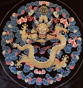 团龙补子正龙装裱画成衣辅料重工刺绣