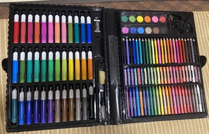 美术绘画套装礼盒150件用具 水彩笔蜡笔油画棒水粉彩铅