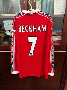 9899曼联球衣 三冠王主场7号贝克汉姆短长袖足球服吉格斯套_阿里巴巴