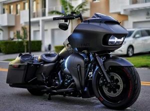 哈雷改装路王大道公路双灯滑翔180前宽胎恶霸套件