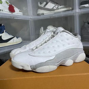 nike aj13low灰白 43码 二手 明星同款 9新