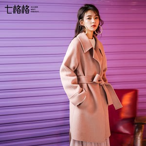 羊毛大衣 100%羊毛 双面呢 七格格