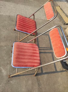 晶灵牌上海沪佳钢家具厂产老折叠钢椅，两用折叠椅 怀旧老物件