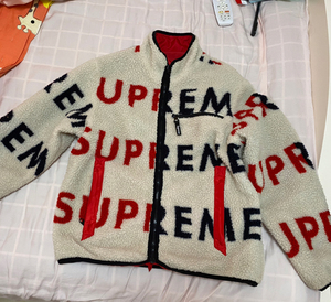 supreme fw18 摇粒绒双面穿夹克外套 s码 89新