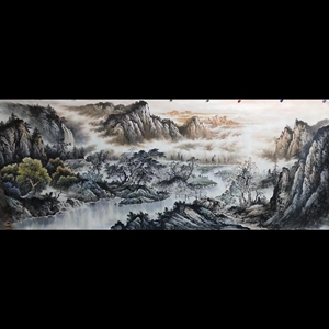 纯手绘国画曾刚老师作品,小六尺画心180*70厘米,不含框