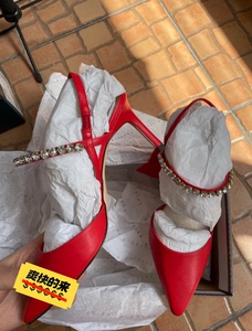 小ck正品全新38高跟鞋，专柜购入499元，红色可做婚鞋，高