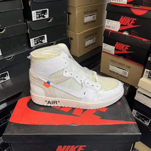 ow联名aj1欧洲限定 42码 单只右脚 原盒配件鞋带都有