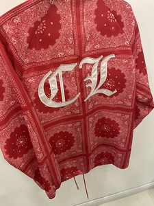 1807初代红腰果花教练夹克xl码全新带方巾