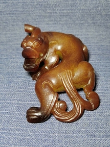 真品古玉 汉代和田玉神兽 高古玉 手把件