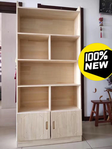 【清仓处理】一批大尺寸落地全实木松木书柜带门组合书柜置物书架