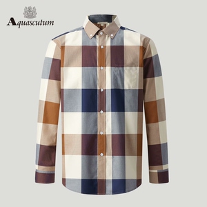 雅格狮丹有现货专柜正品男装舒适亲肤商务休闲长袖衬衫 ,原价2