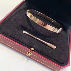 二手卡地亚经典love手镯18k金窄版无钻宽版四钻情侣手环男0人付款