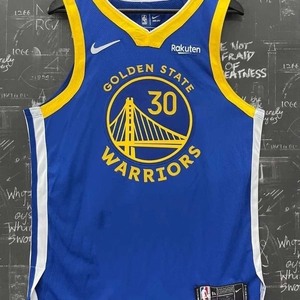 库里au球员版球衣蓝色经典配色勇士格林凯文杜兰特球衣 可定制