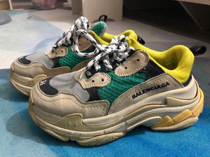 巴黎世家老爹鞋黄绿