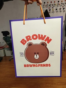 布朗熊手提纸袋